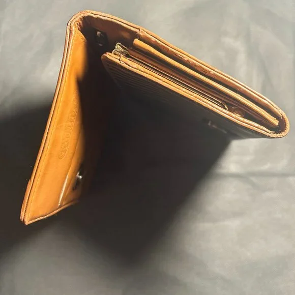 Vintage Fendi Wallet • Pequin Stripe Canvas & Tan Leather • Made in Italy - Picture 16 of 16